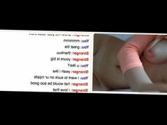 Omegle teen in pink plays with pussy and ass