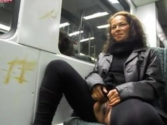 German Girl Pissing in Train