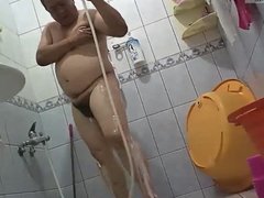 Dad taking a shower 3