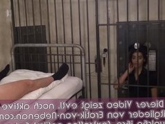 German Latina Police girl fucks in prison a big cock guy