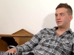 Young jock Lewis Backwell interviewed and jerks off to cum