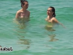 Jackass Nude Beach Voyeur Sexy Naked Milfs Spycam at the sea