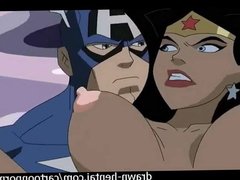 Wonder woman pussy fucked by Captain America