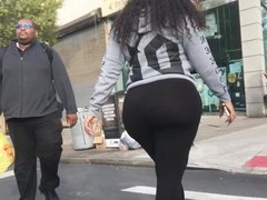 Thick Round Booty Ebony Milf in Spandex Part 1