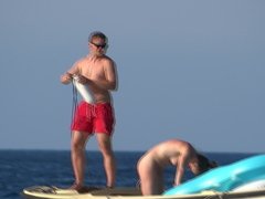 nude girl in boat public beach