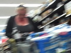 Blondie Milf with Massive Candid Tits at Walmart! big breast