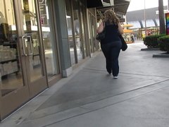 Cute Blond BBW MILF strolling at the mall