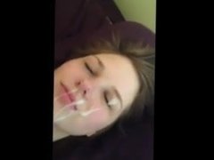 Beautiful girlfriend gets a facial