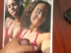 Cum Tribute for Two Beautiful Teens in Bikinis