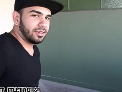 First time gay banging for macho Latino straighty