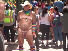 Naked Cowboy in Public