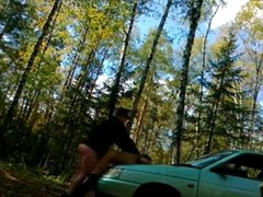 Russian teeny Natasha in the forest