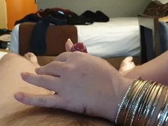 Girlfriend jerks me off (with cumshot)