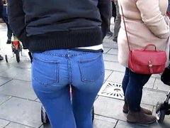 Euro Asses in tight Jeans