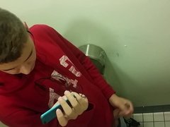 Young Boy wank in toilet PL Warszawa