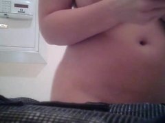 Chubby Girl with Big Tits in Hotel Bathroom-Hidden Cam Clip