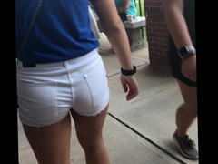 Sexy Ass Tight White Shorts