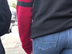 Sexy Teen Tight Jeans Ass Walking