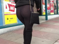 See Through Leggings With Visible Thong