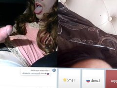 Horny russian girl helping me cum in my mouth, we both cum