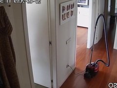 Cleaning House Naked P1 - Caught on Hidden Cam