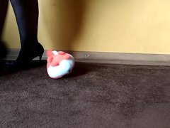 Ripping plush toy in heels