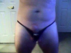 Hard cock black panty play