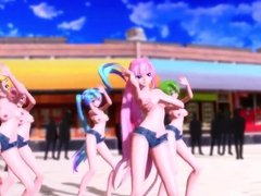 Anime Girls Beach Dance
