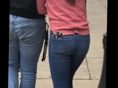 Short Legs Cute Teen Flat-Ass Tight Jeans