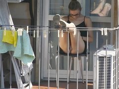 Teen neighbor on the balcony V