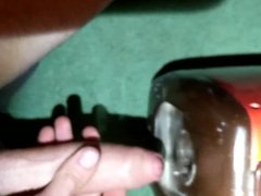 Vacuum vac cum - vacuum blowjob, hands free long uncut cock