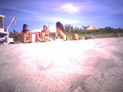 3 Nude Teens at Haulover Clothing Optional Beach - 01
